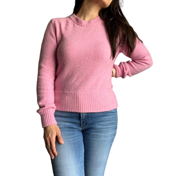 J. Crew women's Wool and Alpaca blend Crewneck Heather Rose/Pink Sweater Size Sm - Picture 6 of 13